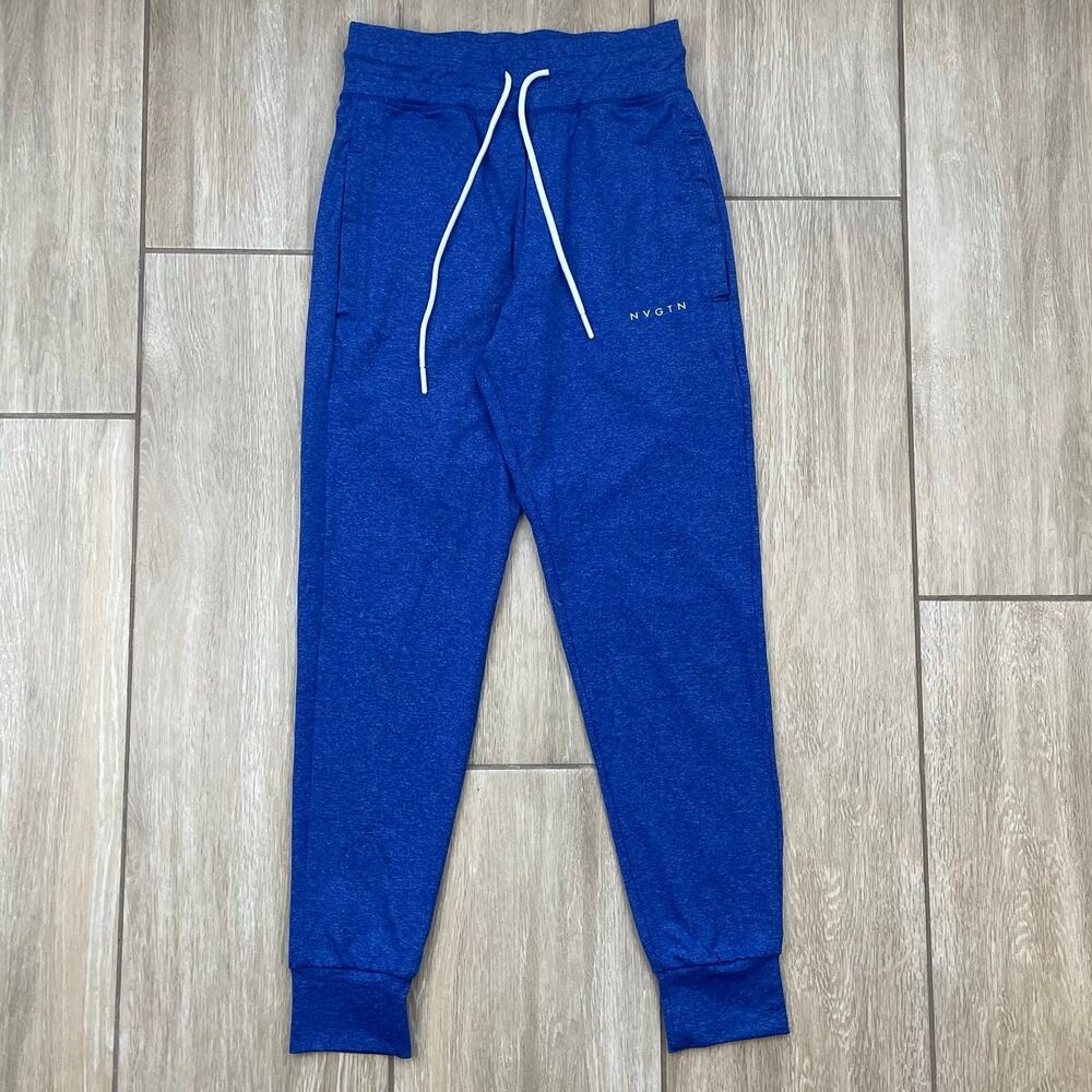 NVGTN Sapphire Blue Heather High Waisted Joggers Sweatpants Small S Gym